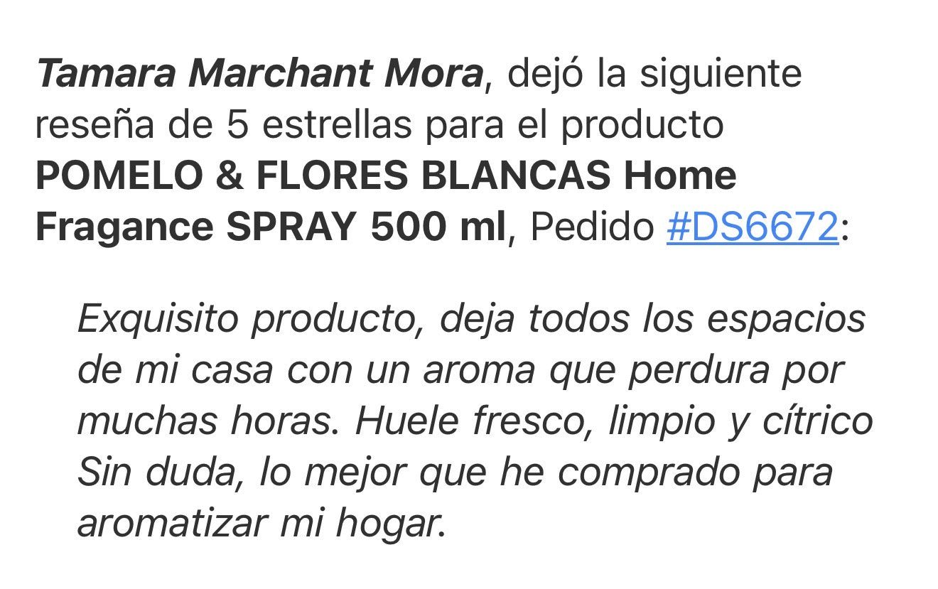 POMELO & FLORES BLANCAS Home Fragance SPRAY 500 ml