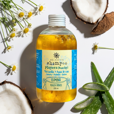 NUEVO SHAMPOO Iluminador Rubios Playeras | Manzanilla y Aloe