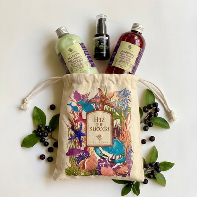 PACK CRECIMIENTO & VITAMINA C: Shampo maqui + bálsamo maqui + serum argan + bolsa GRATIS