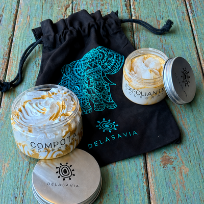 Pack Piel Iluminada: Compota 250 Coco vainilla + Exfoliante 120 Coco vainilla