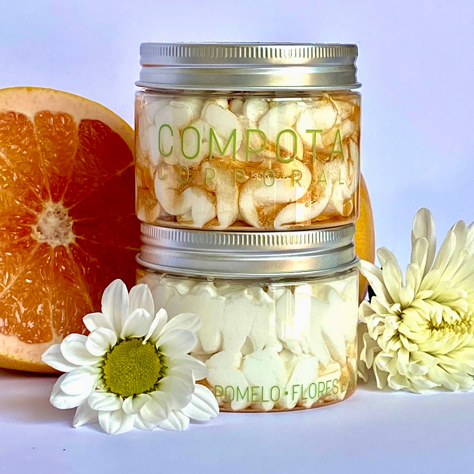 Compota corporal Pomelo&Flores Blancas:ALTA NUTRICIÓN+FRESCURA+LUMINOSIDAD