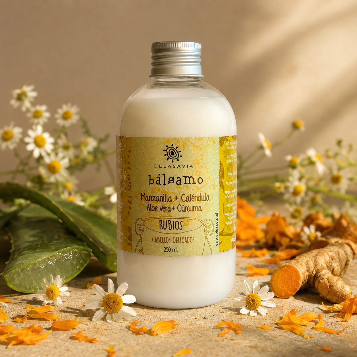 Bálsamo Suave Manzanilla &amp; Caléndula | Cabello Delicado y Niños