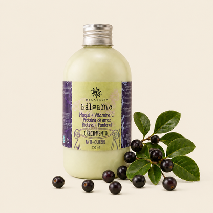 PACK CRECIMIENTO, ANTIQUIEBRE Y VITAMINA C: shampoo+ bálsamo maqui + peine antiquiebre de REGALO