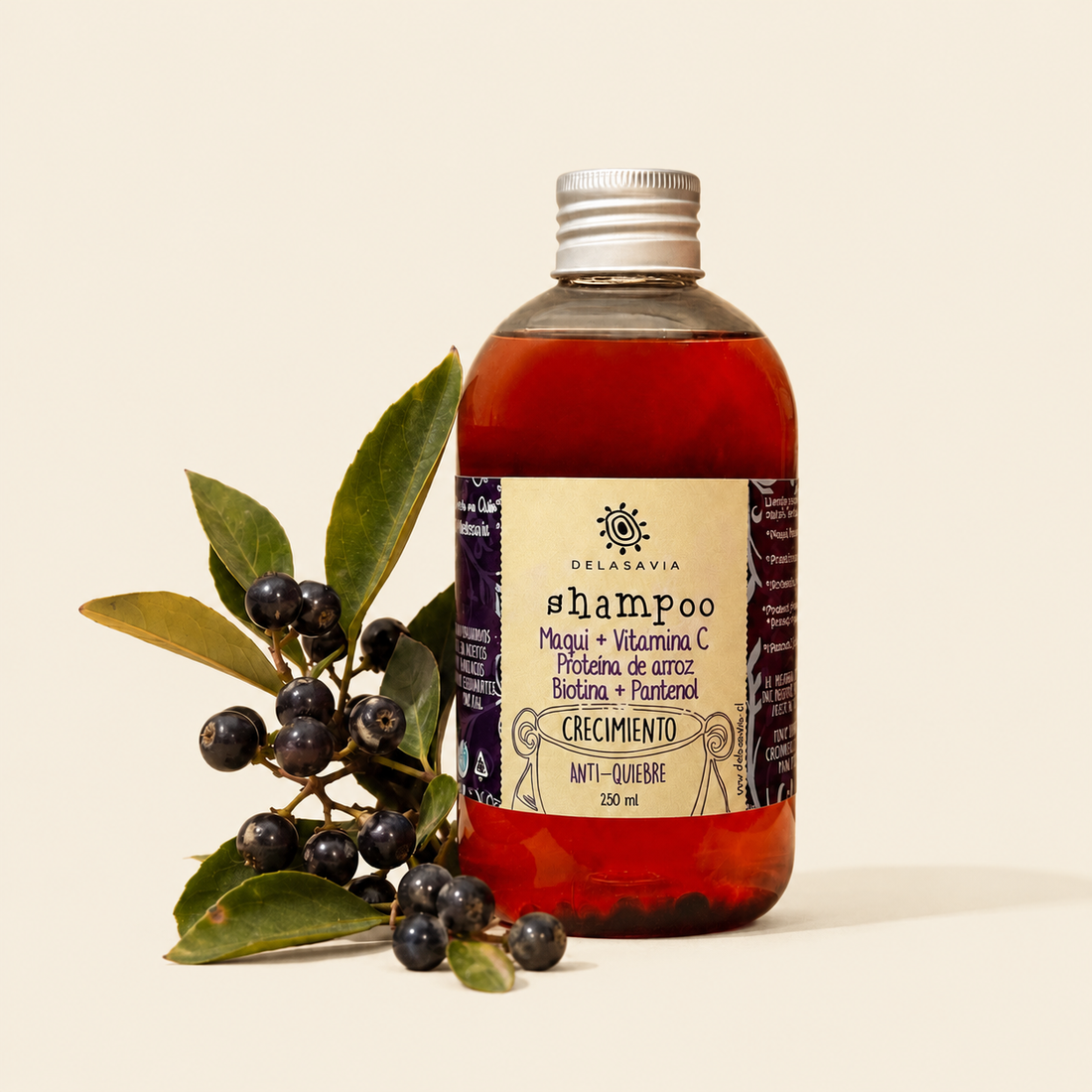 Shampoo Crecimiento Anti-quiebre Maqui + Vitamina C + Biotina + Panthenol