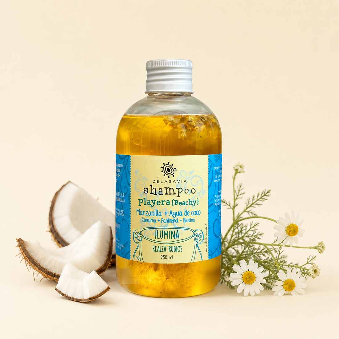 SHAMPOO Iluminador Rubios Playeras | Manzanilla y Aloe