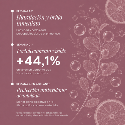 Shampoo Crecimiento Anti-quiebre Maqui + Vitamina C + Biotina + Panthenol
