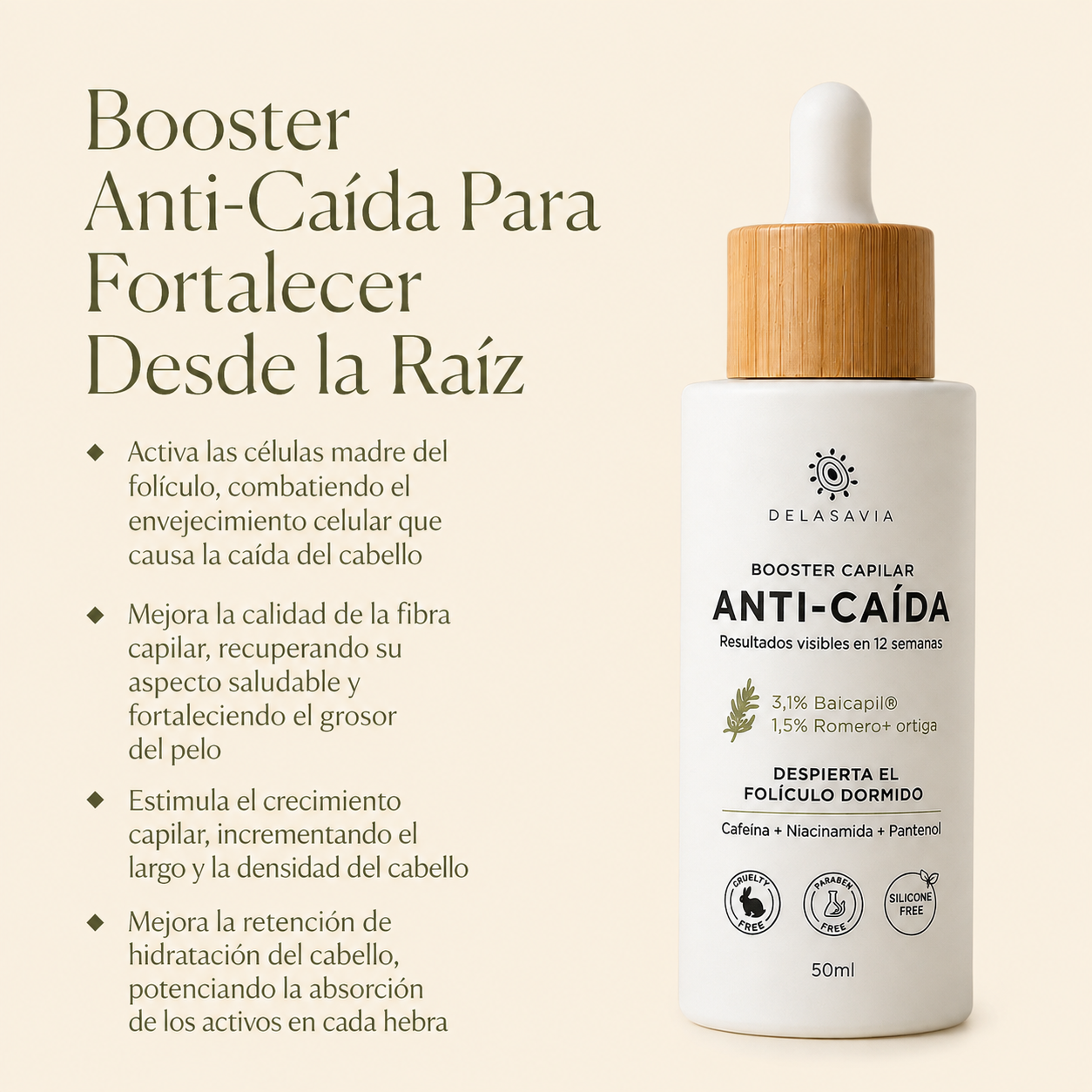 Pack Anti-Caída: Booster Baicapil 3,1% + Aplicador Tecnológico