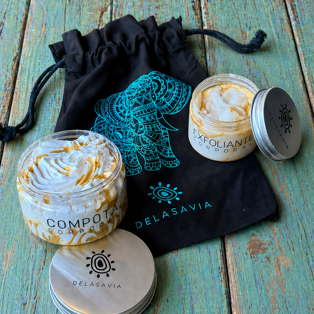 Pack Piel Iluminada: Compota 250 Coco vainilla + Exfoliante 120 Coco vainilla